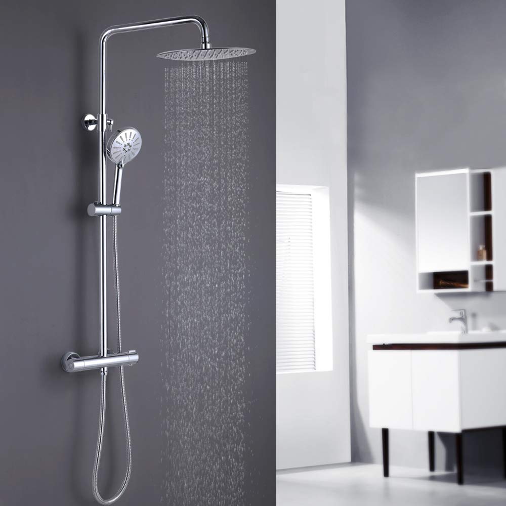 ONECE Thermostat Regendusche mit 3 Strahlen Handbrause