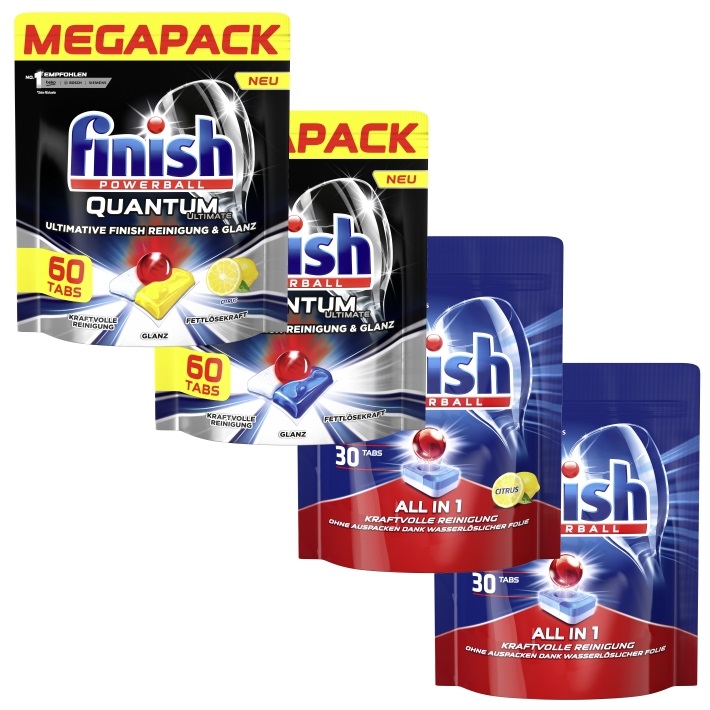 Finish Ultimate Quantum All In 1 Mixpack Spülmaschinentabs 180 Tabs