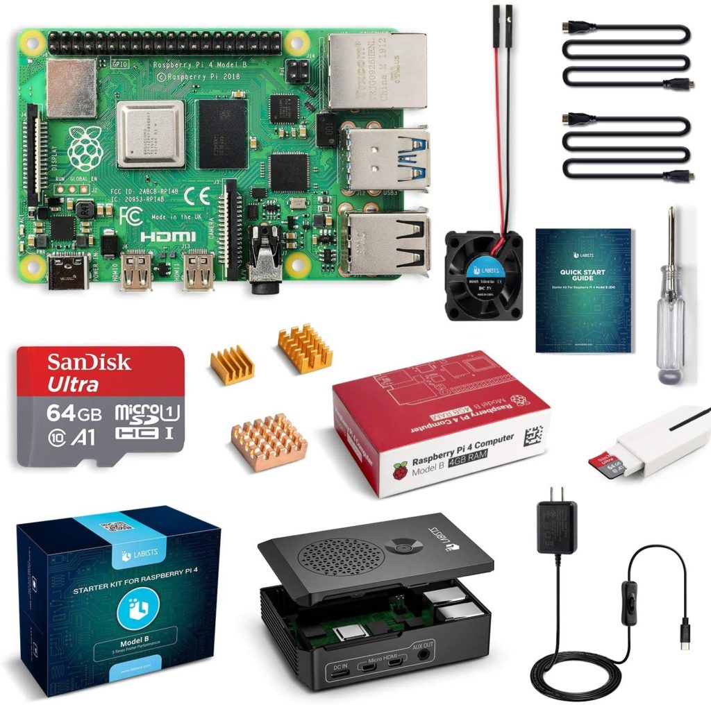 Labists Raspberry Pi 4 Model B 4 Gb Ultimatives Kit Mit 64gb • Dealaholicde 9896